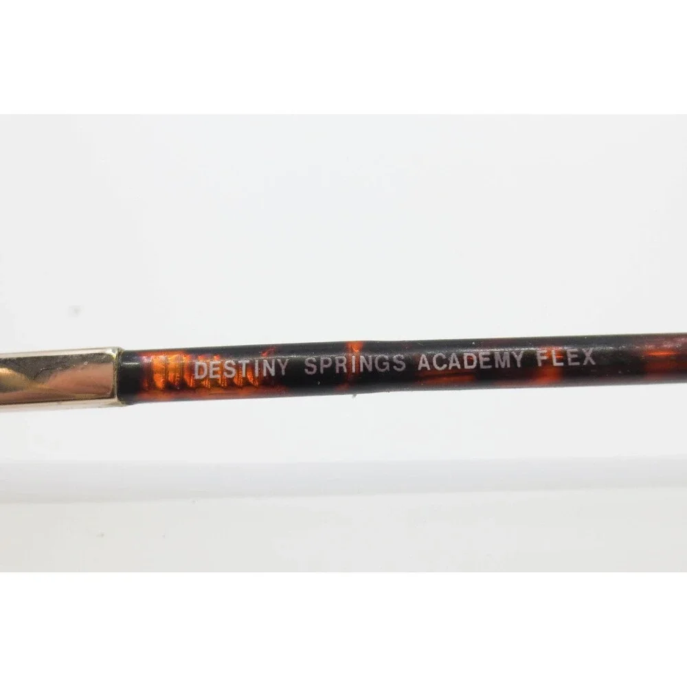 Destiny Springs Academy Flex Eyeglasses Demi Amber Gold Round Frames 52-18-135